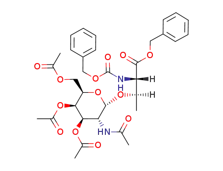 3-O-(2-Acetamido-3,4,6-tri-O-acetyl-2-desoxy-α-D-galactopyranosyl)-N-(benzyloxycarbonyl)-L-threoninbenzylester