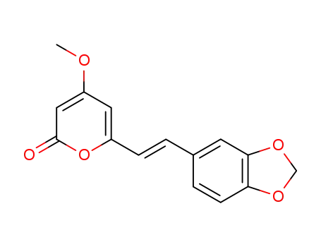 Molecular Structure of 3129-60-0 (2H-Pyran-2-one, 6-[2-(1,3-benzodioxol-5-yl)ethenyl]-4-methoxy-)