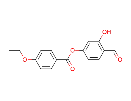 Molecular Structure of 820999-55-1 (Benzoic acid, 4-ethoxy-, 4-formyl-3-hydroxyphenyl ester)
