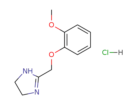 Molecular Structure of 68960-51-0 (2-(2-methoxy-phenoxymethyl)-4,5-dihydro-1<i>H</i>-imidazole; hydrochloride)