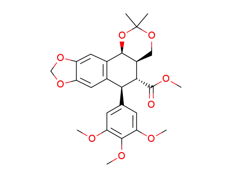 (4aR,5R,6S,11bS)-2,2-Dimethyl-6-(3,4,5-trimethoxy-phenyl)-4a,5,6,11b-tetrahydro-4H-1,3,8,10-tetraoxa-cyclopenta[b]phenanthrene-5-carboxylic acid methyl ester