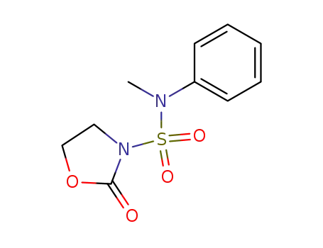 Molecular Structure of 116943-68-1 (N-methyl-2-oxo-N-phenyl-1,3-oxazolidine-3-sulfonamide)