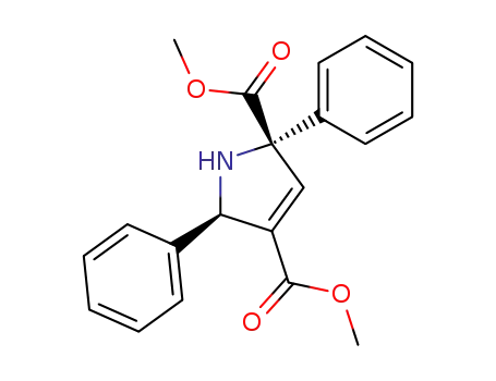Molecular Structure of 82461-30-1 (1H-Pyrrole-2,4-dicarboxylic acid, 2,5-dihydro-2,5-diphenyl-, dimethyl
ester, (2R,5S)-rel-)