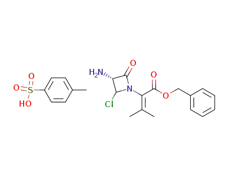 2-((R)-3-Amino-2-chloro-4-oxo-azetidin-1-yl)-3-methyl-but-2-enoic acid benzyl ester; compound with toluene-4-sulfonic acid