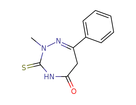 5H-1,2,4-Triazepin-5-one,
2,3,4,6-tetrahydro-2-methyl-7-phenyl-3-thioxo-