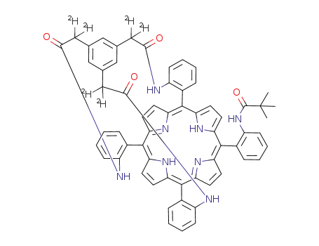 5,10,15-(1,3,5-tris(carbamoylmethylbenzene-α,α-d2)tris(α,α,α-o-aminophenyl))-20-(α-o-pivalamidophenyl)porphyrin