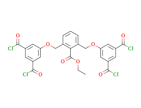 Benzoic acid, 2,6-bis[[3,5-bis(chlorocarbonyl)phenoxy]methyl]-, ethyl
ester