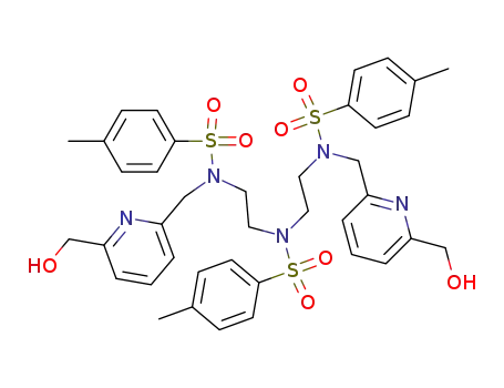 Molecular Structure of 125682-96-4 (1,9-bis<6-(hydroxymethyl)pyridin-2-yl>-2,5,8-tritosyl-2,5,8-triazanonane)