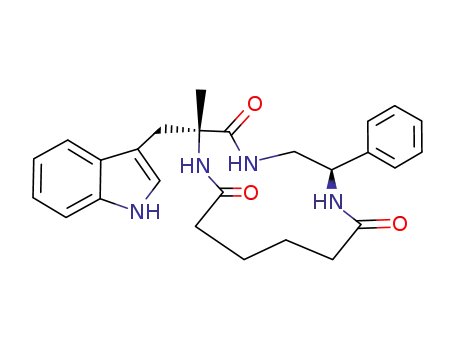 <2R-(2R*,6R*)>-2-(1H-indol-3-ylmethyl)-2-methyl-6-phenyl-1,4,7-triazacyclotridecan-3,8,13-trione