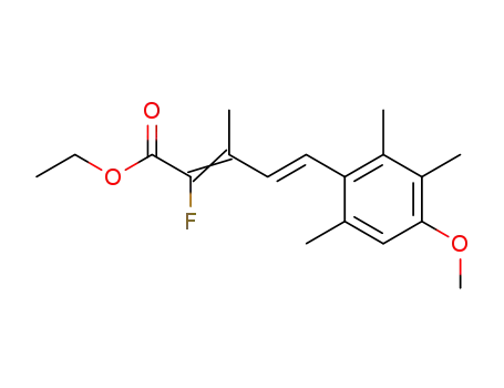 2,4-Pentadienoic acid,
2-fluoro-5-(4-methoxy-2,3,6-trimethylphenyl)-3-methyl-, ethyl ester,
(E,E)-