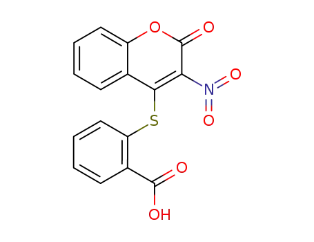 Benzoic acid, 2-[(3-nitro-2-oxo-2H-1-benzopyran-4-yl)thio]-