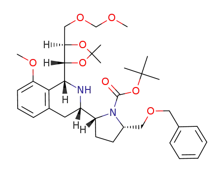 (1R,3R)-3-<(2R,5S)-4-benzyloxymethyl-1-tert-butoxycarbonylpyrrolidin-2-yl>-1-<(4R,5R)-5-methoxymethoxymethyl-2,2-dimethyl-1,3-dioxolan-4-yl>-8-methoxy-1,2,3,4-tetrahydroisoquinoline