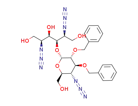 2,5-diazido-3-O-(4-azido-2,3-di-O-benzyl-4-deoxy-α-D-glucopyranosyl)-2,5-dideoxy-L-iditol