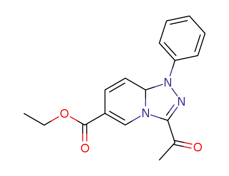 Molecular Structure of 142397-08-8 (1,2,4-Triazolo[4,3-a]pyridine-6-carboxylic acid,
3-acetyl-1,8a-dihydro-1-phenyl-, ethyl ester)