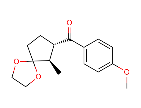Methanone, (4-methoxyphenyl)(6-methyl-1,4-dioxaspiro[4.4]non-7-yl)-,
trans-