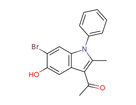 Molecular Structure of 150308-09-1 (3-acetyl-6-bromo-5-hydroxy-2-methyl-1-phenylindole)