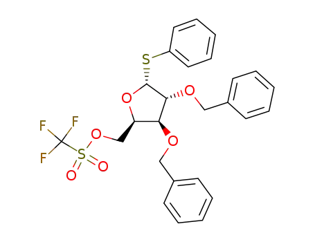 Trifluoro-methanesulfonic acid (2R,3S,4R,5R)-3,4-bis-benzyloxy-5-phenylsulfanyl-tetrahydro-furan-2-ylmethyl ester