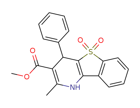 Molecular Structure of 105098-72-4 (methyl 2-methyl-4-phenyl-1,4-dihydro[1]benzothieno[3,2-b]pyridine-3-carboxylate 5,5-dioxide)