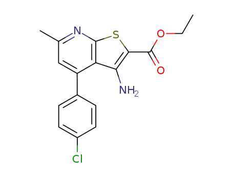 3-Amino-4-(4-chloro-phenyl)-6-methyl-thieno[2,3-b]pyridine-2-carboxylic acid ethyl ester
