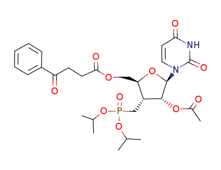 5'-(benzoylpropionyl)-3'-deoxy-3'-diisopropoxyphosphinylmethyl-2'-O-acetyl uridine