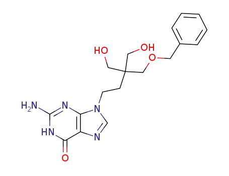 Molecular Structure of 119117-18-9 (9-(3-benzyloxymethyl-4-hydroxy-3-hydroxymethylbutyl)guanine)