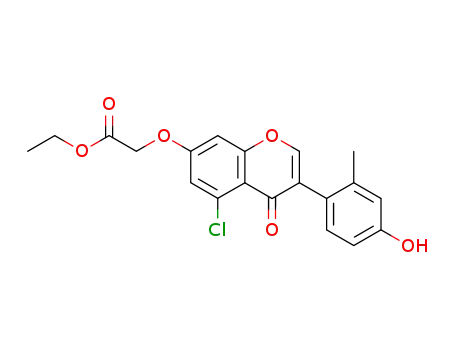 Ethyl <(5-chloro-3-(4-hydroxy-2-methylphenyl)-4-oxo-4H-1-benzopyran-7-yl)oxy>acetate