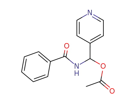 Molecular Structure of 128579-80-6 (N-<(α-acetoxy)-4-pyridylmethyl>benzamide)