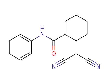 Molecular Structure of 95606-00-1 (Cyclohexanecarboxamide, 2-(dicyanomethylene)-N-phenyl-)