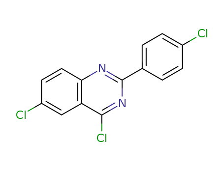 Molecular Structure of 144924-32-3 (4,6-DICHLORO-2-(4-CHLORO-PHENYL)-QUINAZOLINE)