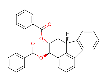 Molecular Structure of 83291-43-4 ((2S,3S,10bS)-1,2,3,10b-tetrahydrofluoranthene-2,3-diyl dibenzoate)