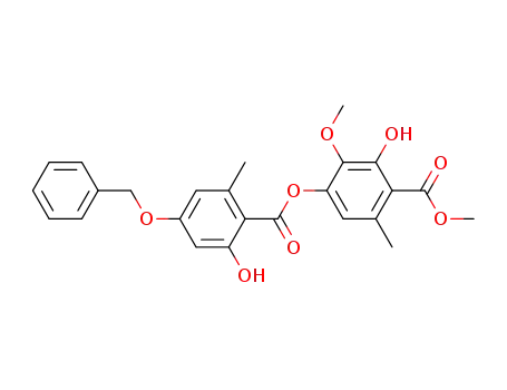 methyl 4-(4'-benzyloxy-2'-hydroxy-6'-methylbenzyloxy)-2-hydroxy-3-methoxy-6-methylbenzoate