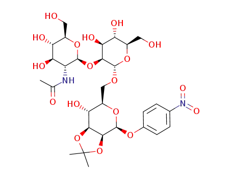 4-nitrophenyl O-(2-acetamido-2-deoxy-β-D-glucopyranosyl)-(1->2)-O-α-D-mannopyranosyl-(1->6)-2,3-O-isopropylidene-β-D-mannopyranoside