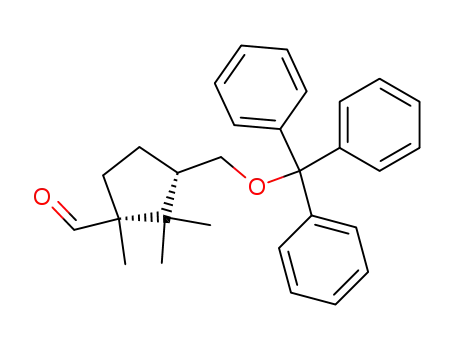 (1R,3S)-1,2,2-Trimethyl-3-<(triphenylmethoxy)methyl>cyclopentancarbaldehyd
