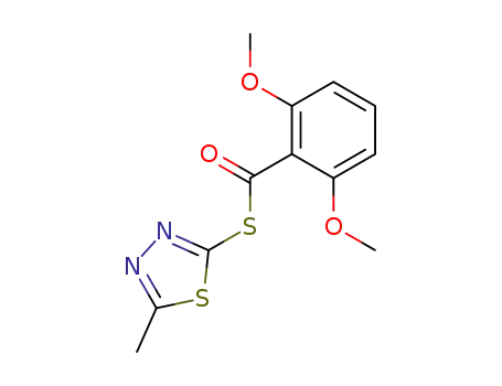 Molecular Structure of 86396-33-0 (2,6-dimethoxybenzoyl-(5-methyl-1,3,4-thiadiazol-2-il)thiol ester)