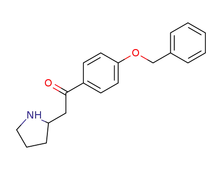 Molecular Structure of 78178-72-0 (4'-benzyloxy-2-pyrrolidin-2-ylacetophenone)