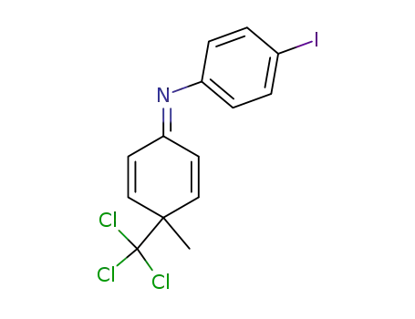 Molecular Structure of 129332-88-3 ((4-Iodo-phenyl)-(4-methyl-4-trichloromethyl-cyclohexa-2,5-dienylidene)-amine)