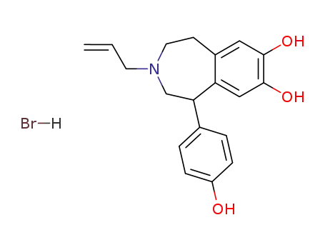 1H-3-Benzazepine-7,8-diol,
2,3,4,5-tetrahydro-1-(4-hydroxyphenyl)-3-(2-propenyl)-, hydrobromide