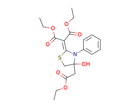diethyl 2-[4-(ethoxycarbonylmethyl)-4-hydroxy-3-phenyl-thiazolidin-2-ylidene]propanedioate cas  84645-57-8