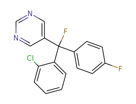 Molecular Structure of 93787-98-5 (5-[(2-chlorophenyl)(fluoro)(4-fluorophenyl)methyl]pyrimidine)