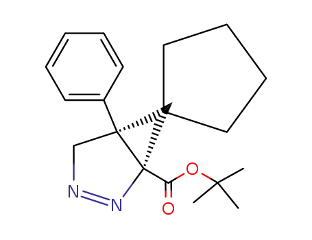 Molecular Structure of 87957-79-7 (5'-Phenylspiro<cyclopentan-1,6'-<2,3>diazabicyclo<3.1.0>hex-2-en>-1'-carbonsaeure-tert-butylester)