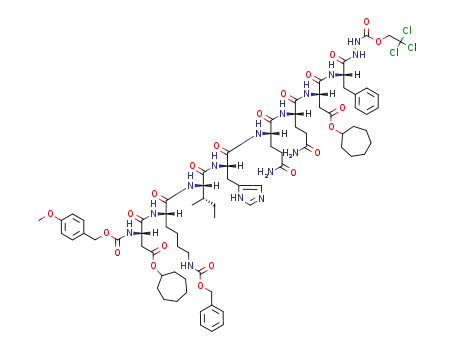 Z(OMe)-Asp(OChp)-Lys(Z)-Ile-His-Gln-Gln-Asp(OChp)-Phe-NHNH-Troc