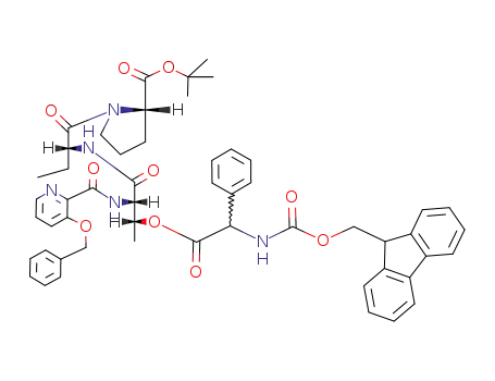 Molecular Structure of 102410-55-9 (Pic(3-OBzl)-Thr(Fmoc-Phg-)-D-Abu-Pro-OBu<sup>t</sup>)
