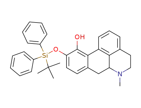 Molecular Structure of 157643-43-1 ((RS)-10-tert-butyldiphenylsilyloxy-11-hydroxyaporphine)