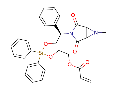 Molecular Structure of 185805-21-4 (Acrylic acid 2-{[(R)-2-(6-methyl-2,4-dioxo-3,6-diaza-bicyclo[3.1.0]hex-3-yl)-2-phenyl-ethoxy]-diphenyl-silanyloxy}-ethyl ester)
