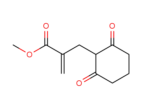 Molecular Structure of 73546-86-8 (2-(2,6-Dioxo-cyclohexylmethyl)-acrylic acid methyl ester)