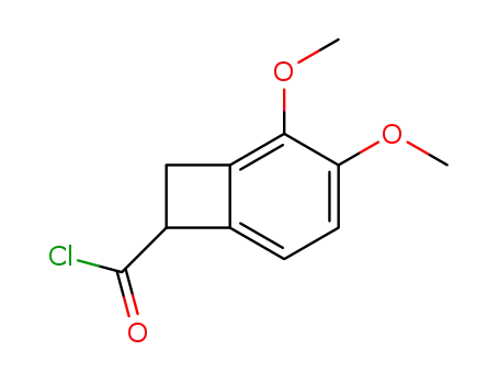 Molecular Structure of 81615-26-1 (Bicyclo[4.2.0]octa-1,3,5-triene-7-carbonyl chloride, 2,3-dimethoxy-)