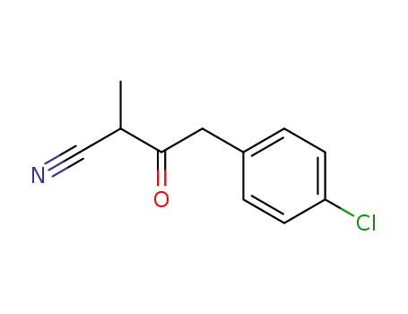 Molecular Structure of 87942-66-3 (Benzenebutanenitrile, 4-chloro-a-methyl-b-oxo-)