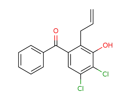 Molecular Structure of 113730-42-0 (Methanone, [4,5-dichloro-3-hydroxy-2-(2-propenyl)phenyl]phenyl-)
