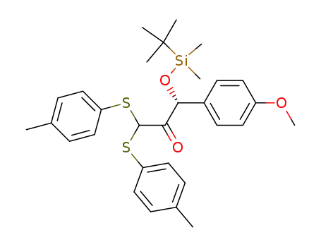 (R)-3-<(1',1'-dimethylethyl)dimethylsiloxy>-3-(4-methoxyphenyl)-1,1-bis(p-tolylthio)propan-2-one