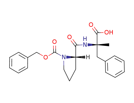 Molecular Structure of 139033-17-3 (L-Phenylalanine, a-methyl-N-[1-[(phenylmethoxy)carbonyl]-L-prolyl]-)